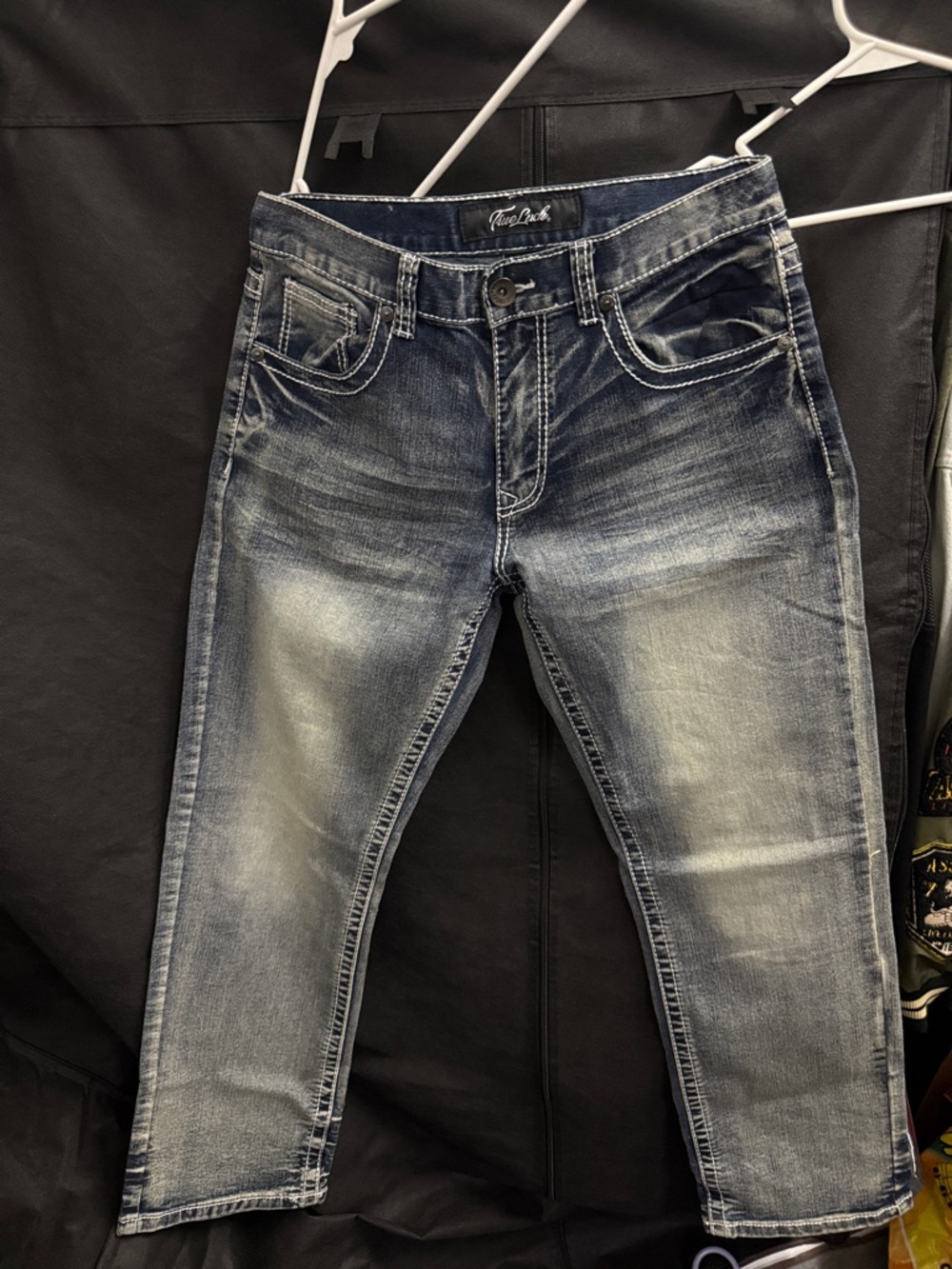 Faded Dark Blue Men’s Jeans - True Luck Jeans 32/30